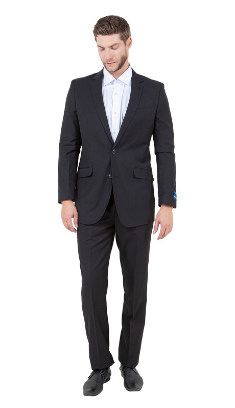 ZeGarie Mens Woolen Suit MW246-01-BLK